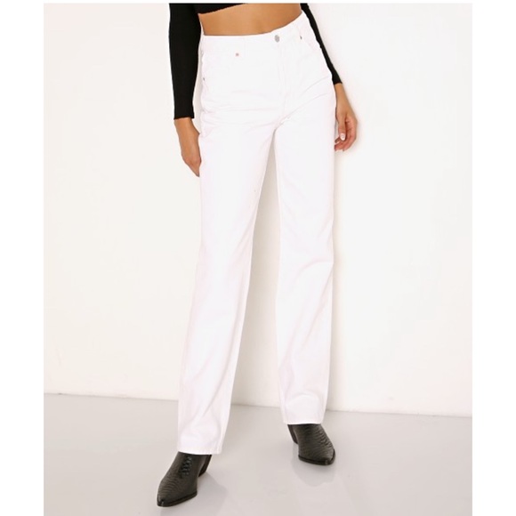 NWOT Rollas Classic High Rise Straight Leg Jean in Vintage White size 26 - Picture 6 of 16